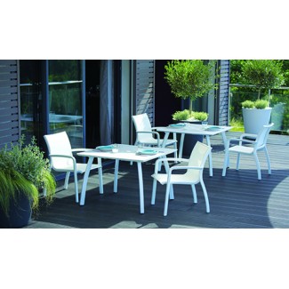 Grosfillex Sunset Collection Table and Hospitality Chairs
